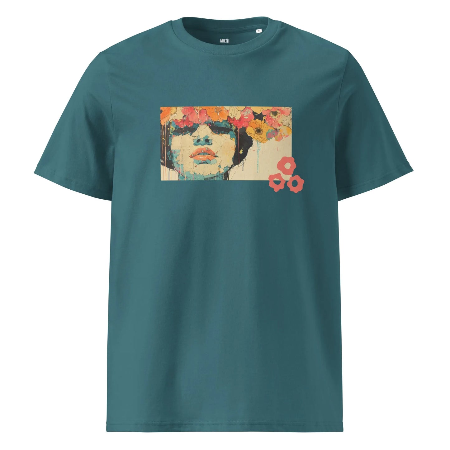 Print 'Petal Thoughts' Organic Cotton T-shirt Stargazer MILTTI