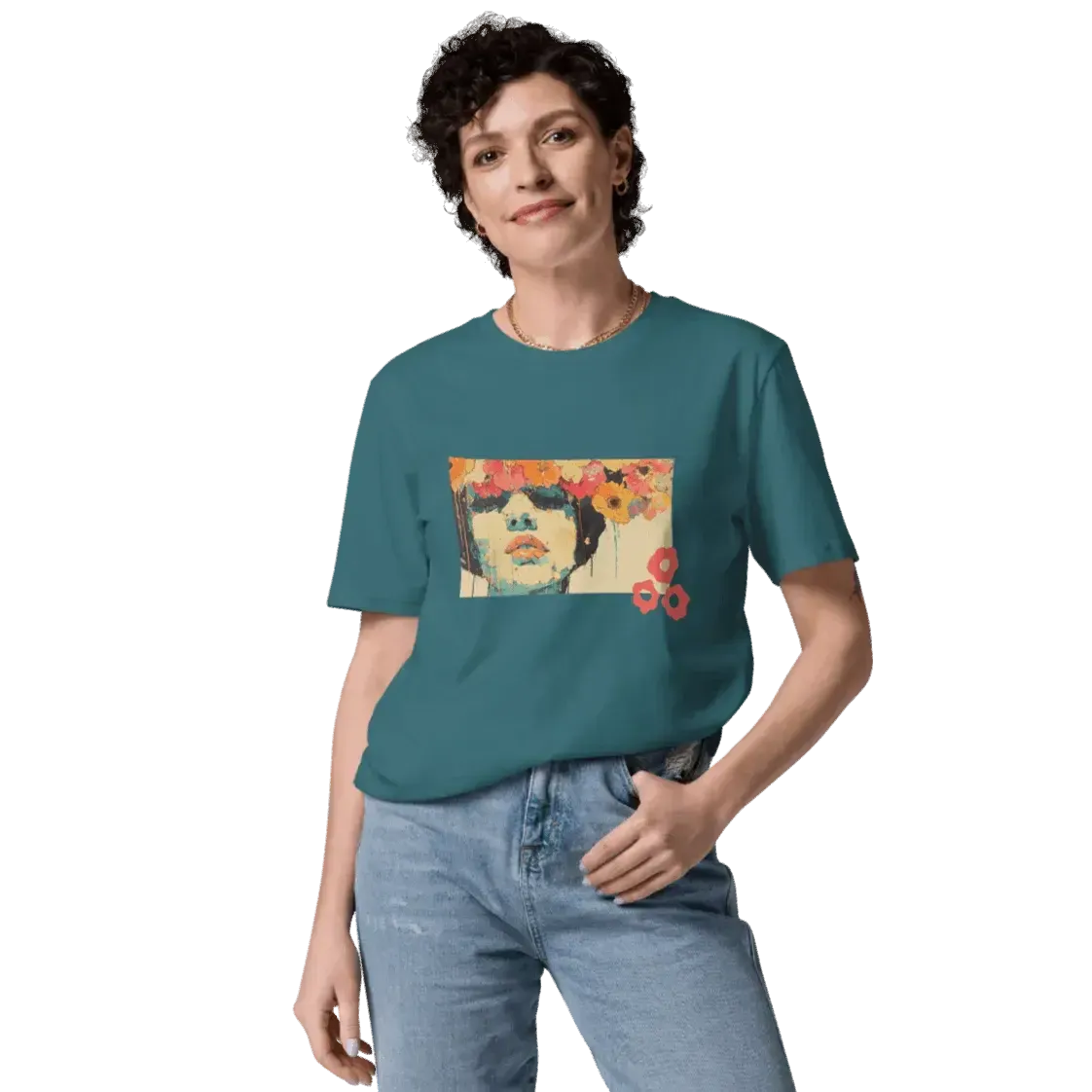 Print 'Petal Thoughts' Organic Cotton T-shirt MILTTI