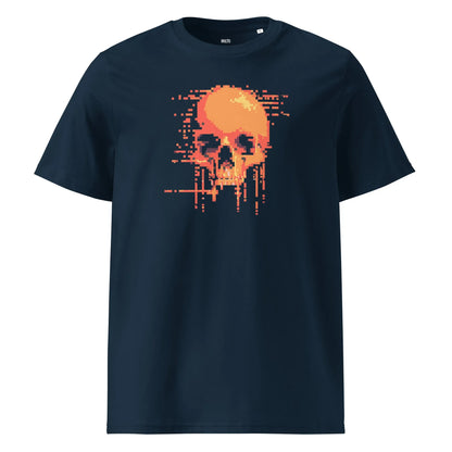 Print 'Pixel Burn' Organic Cotton T-shirt French Navy MILTTI