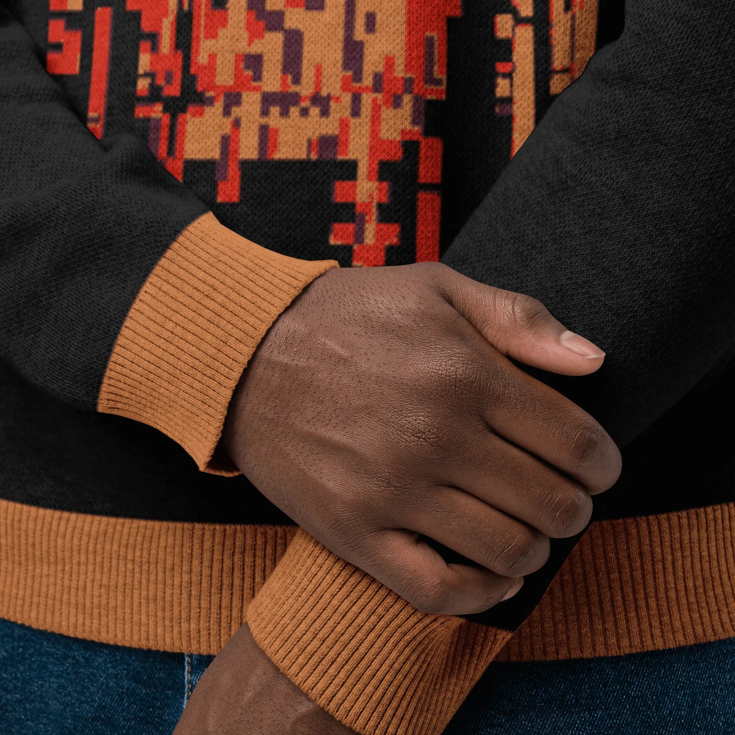 Print 'Pixel Burn' Knitted Sweater MILTTI