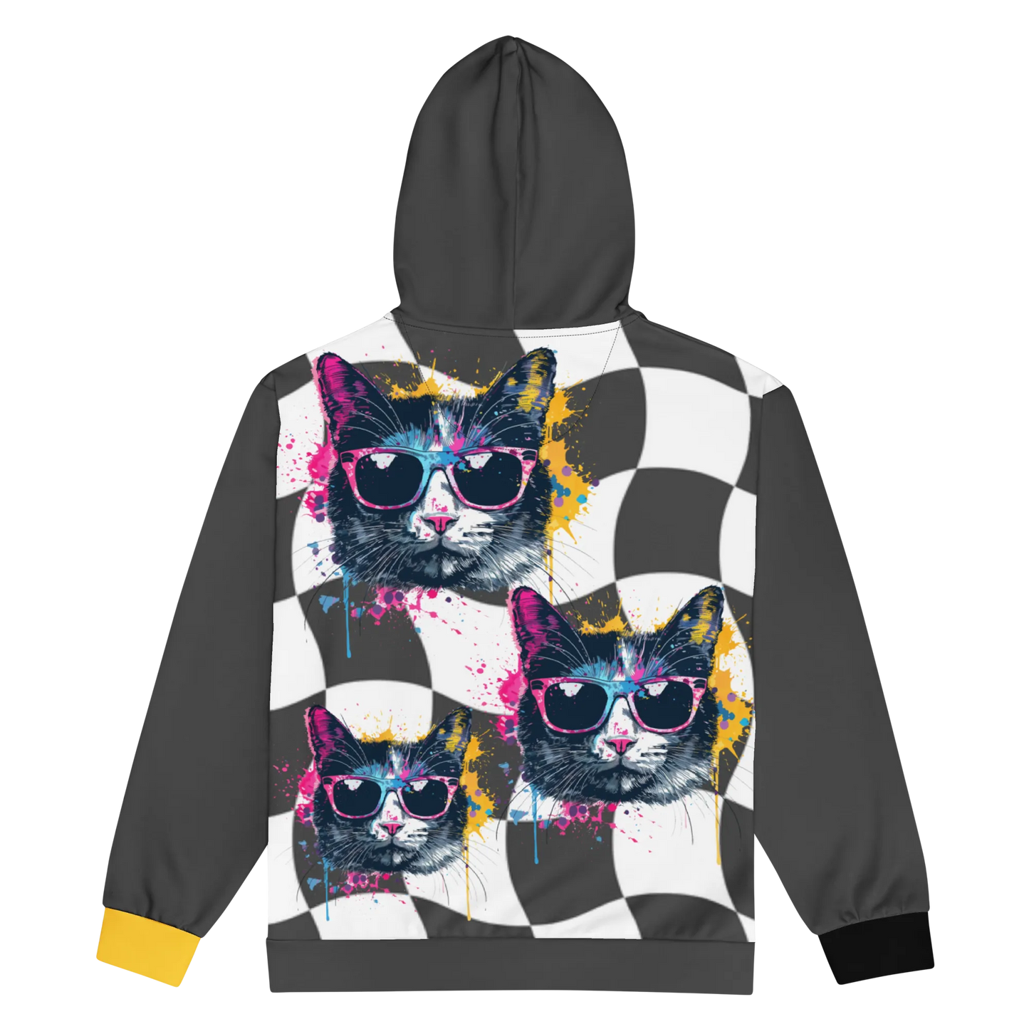 Print 'Pop Cat' Zip Hoodie MILTTI