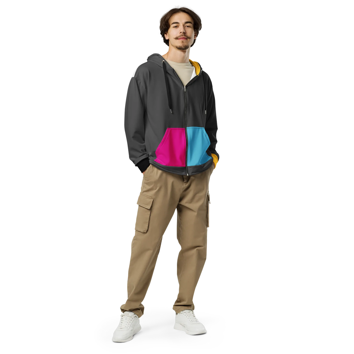 Print 'Pop Cat' Zip Hoodie MILTTI
