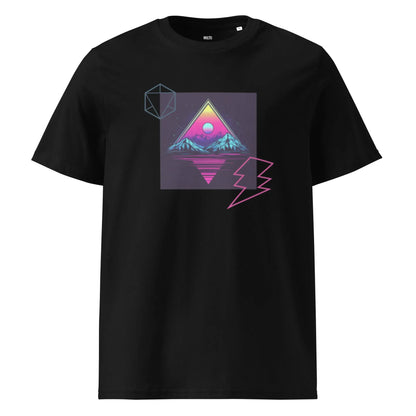 Print 'Pop Triangle' Organic Cotton T-shirt Black MILTTI
