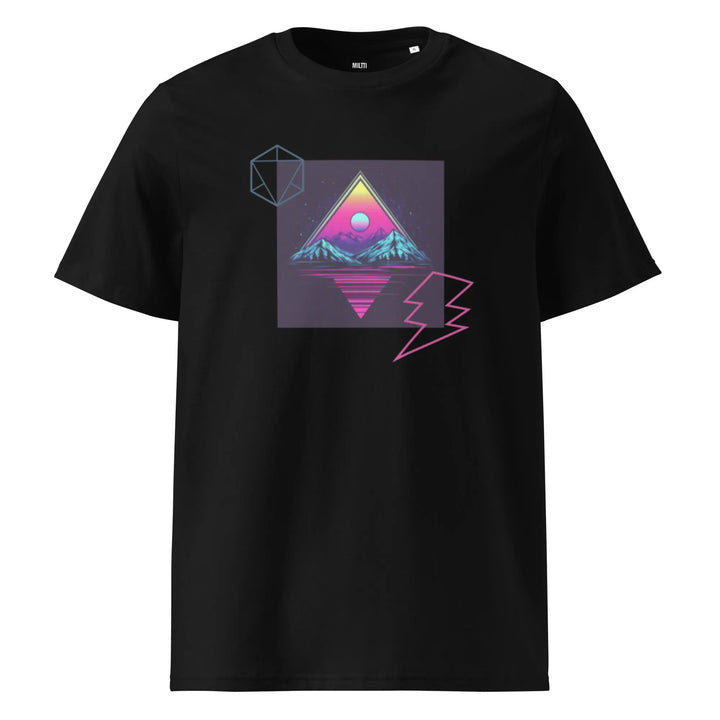 Print 'Pop Triangle' Organic Cotton T-shirt Black MILTTI