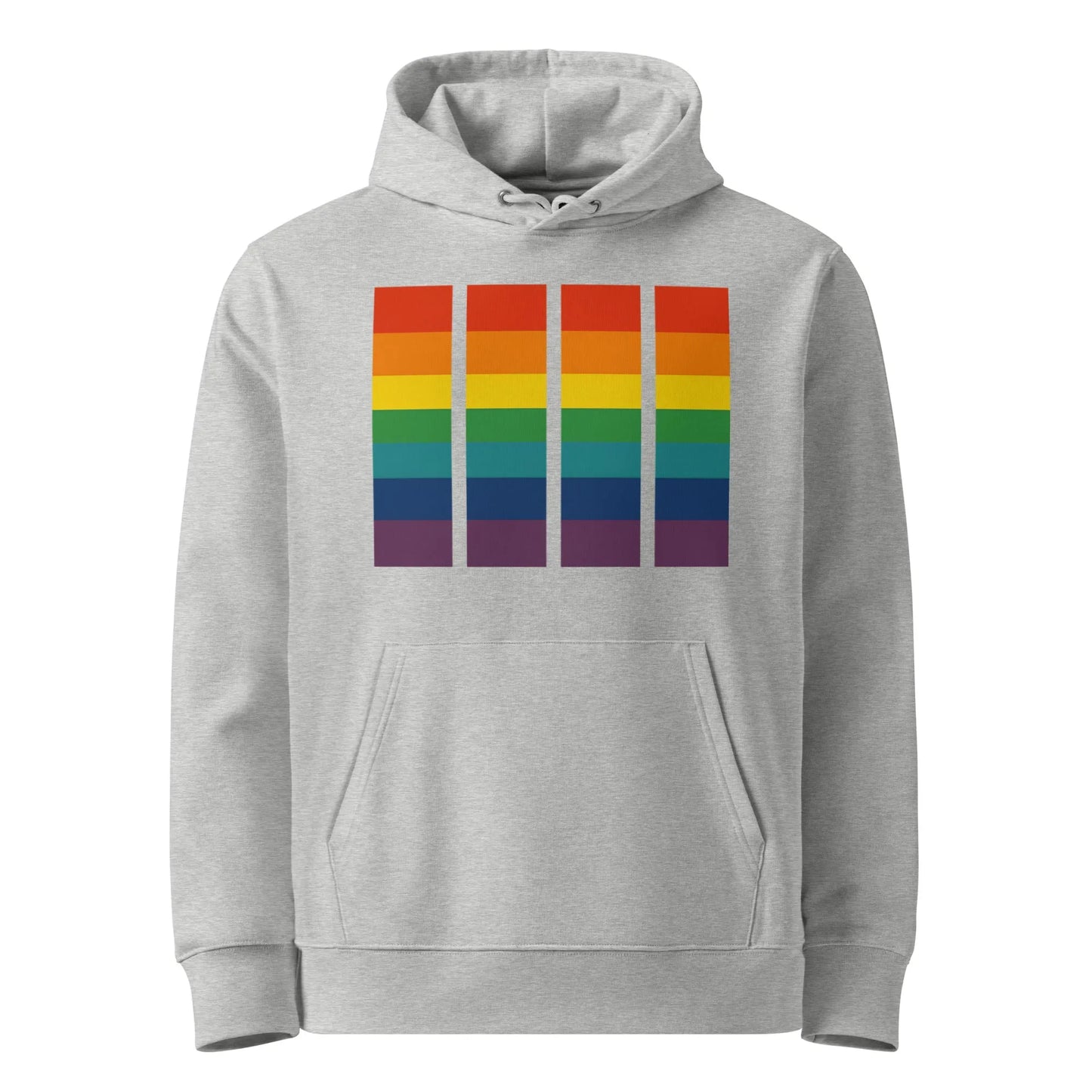 Print 'Pride Monster' Organic Hoodie Heather Grey MILTTI