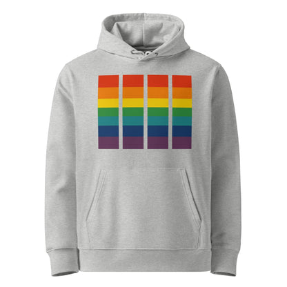 Print 'Pride Monster' Organic Hoodie Heather Grey MILTTI