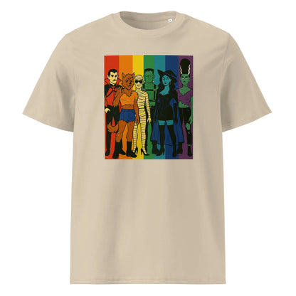 Print 'Pride Monster' Organic T-shirt Desert Dust MILTTI