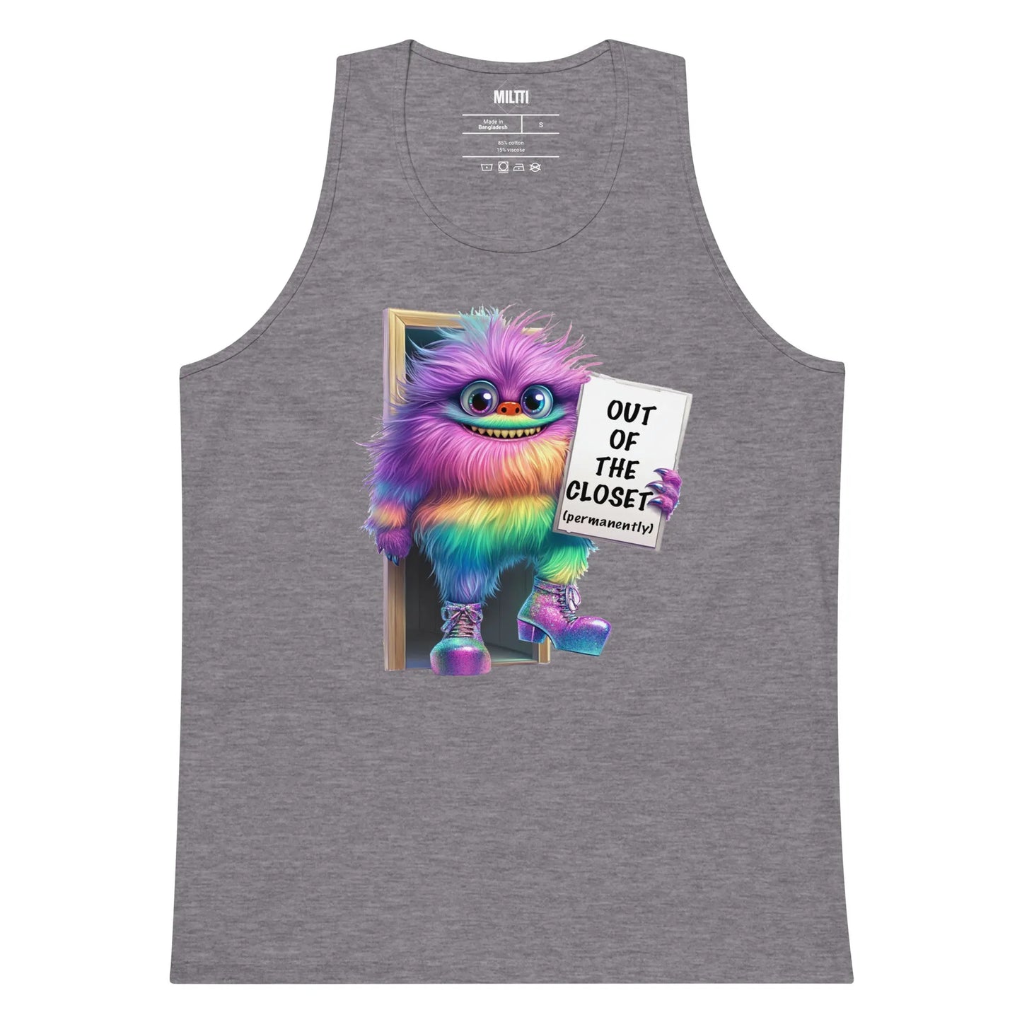Print 'Pride Monster' Premium Tank Top Athletic Heather MILTTI
