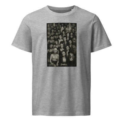 Print 'Queer Horror Cinema' Organic T-shirt Heather Grey MILTTI