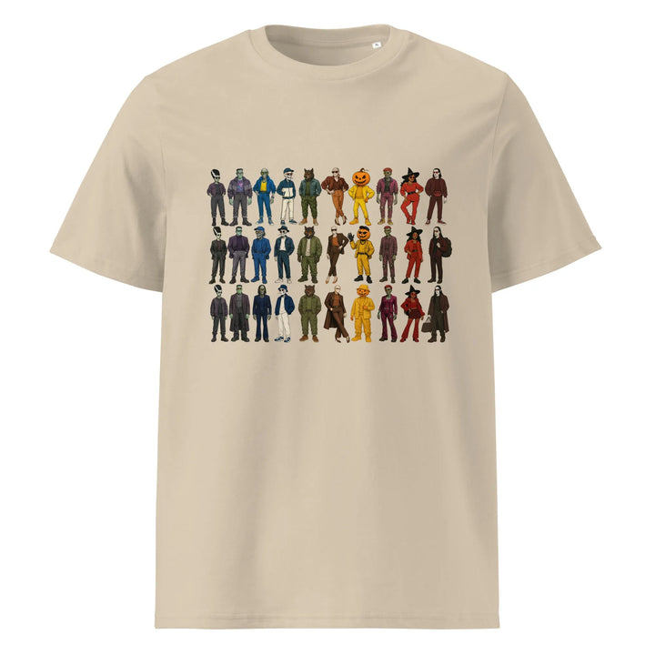 Print 'Queer Monster Parade' Organic T-shirt Desert Dust MILTTI