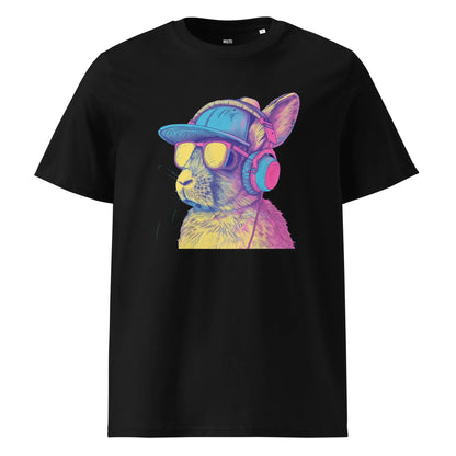 Print 'Bunny Jam' Organic Cotton T-shirt Black MILTTI
