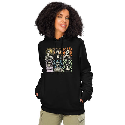 Print 'Rainbow Monsters' Organic Hoodie MILTTI