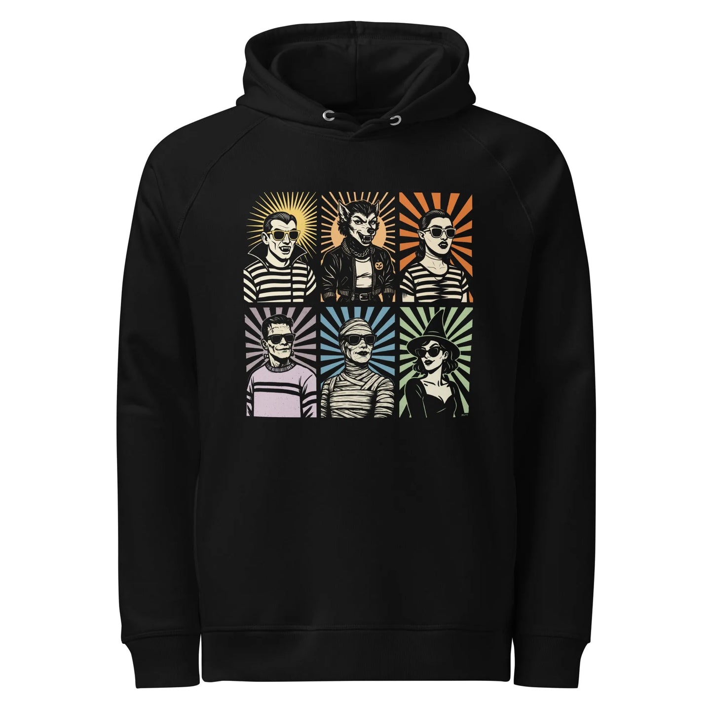 Print 'Rainbow Monsters' Organic Hoodie 2XL MILTTI