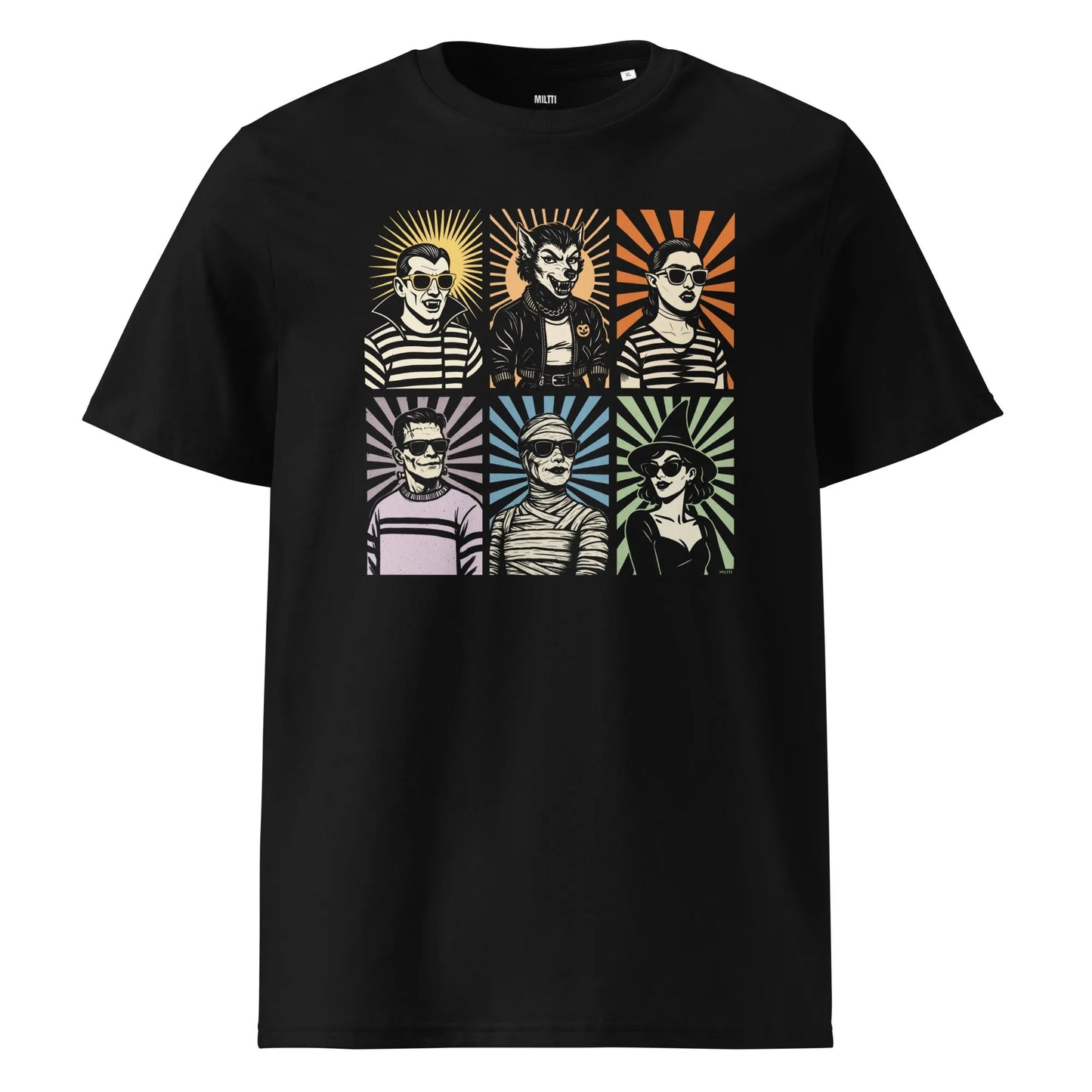 Print 'Rainbow Monsters' Organic T-shirt MILTTI