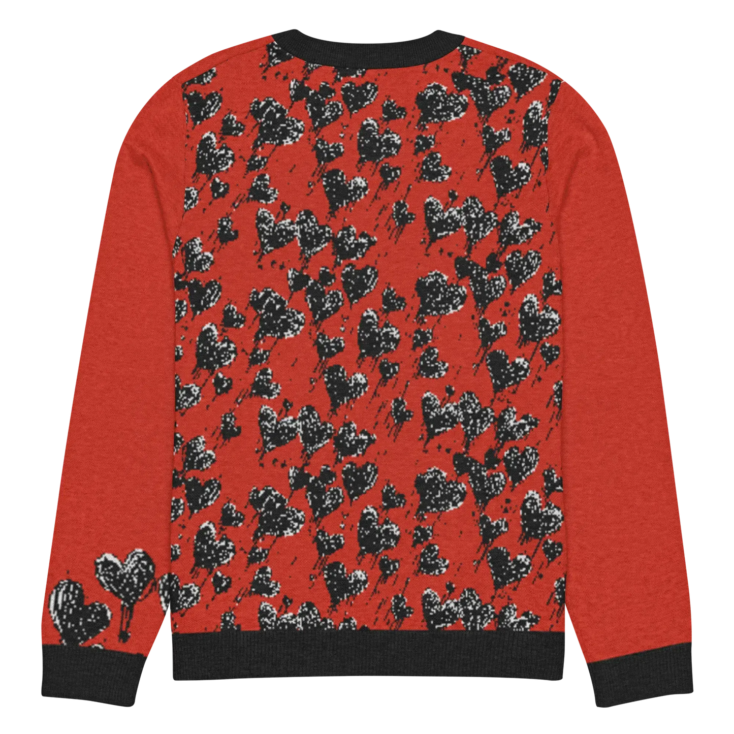 Print 'Raining Hearts' Knitted Sweater MILTTI