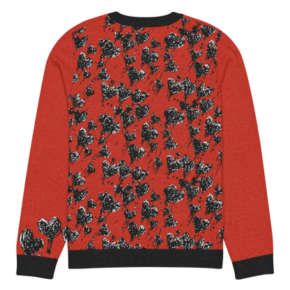 Print 'Raining Hearts' Knitted Sweater MILTTI