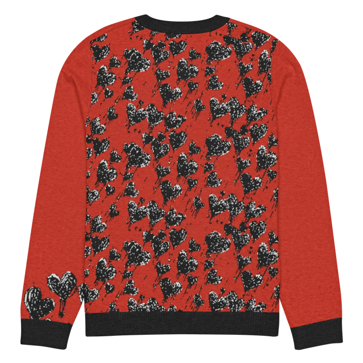 Print 'Raining Hearts' Knitted Sweater MILTTI