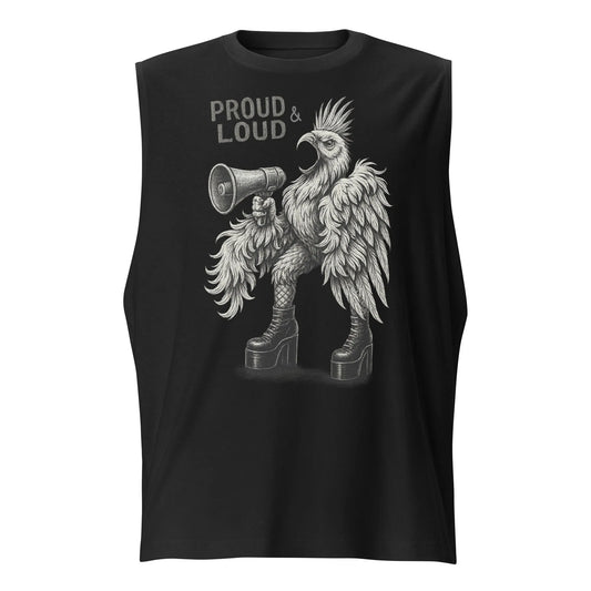 Print 'Rebel Bird' Muscle Shirt Black MILTTI