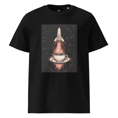 Print 'Rocket Fuel' Organic Cotton T-shirt Black MILTTI