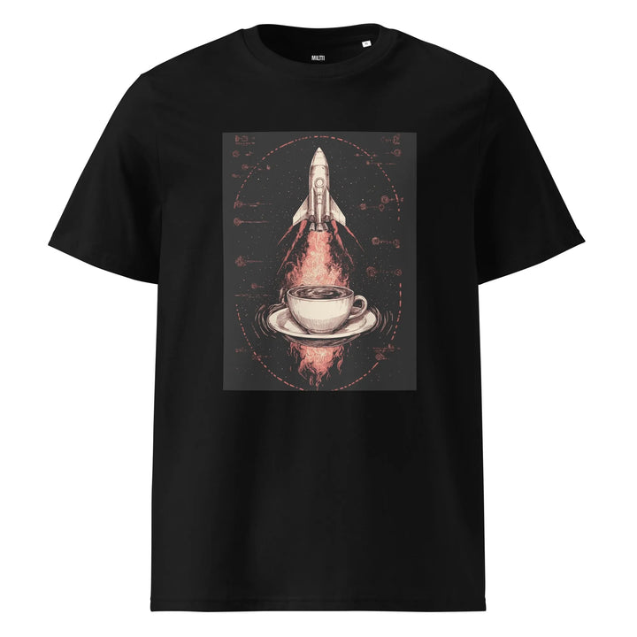 Print 'Rocket Fuel' Organic Cotton T-shirt Black MILTTI