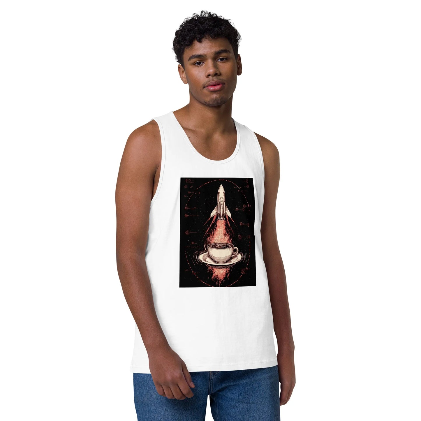 Print 'Rocket Fuel' Premium Tank Top MILTTI
