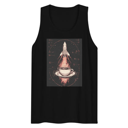 Print 'Rocket Fuel' Premium Tank Top Black MILTTI