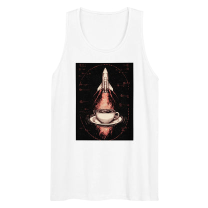 Print 'Rocket Fuel' Premium Tank Top White MILTTI