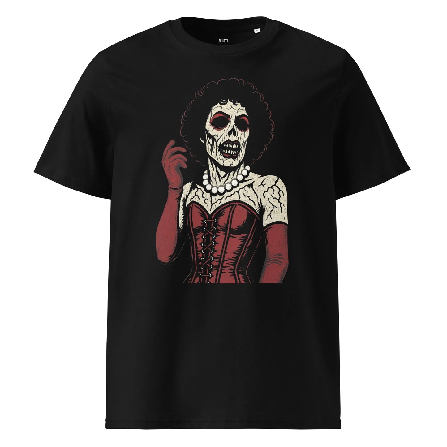 Print 'Rock'n Horror Zombie' Organic T-shirt Black MILTTI