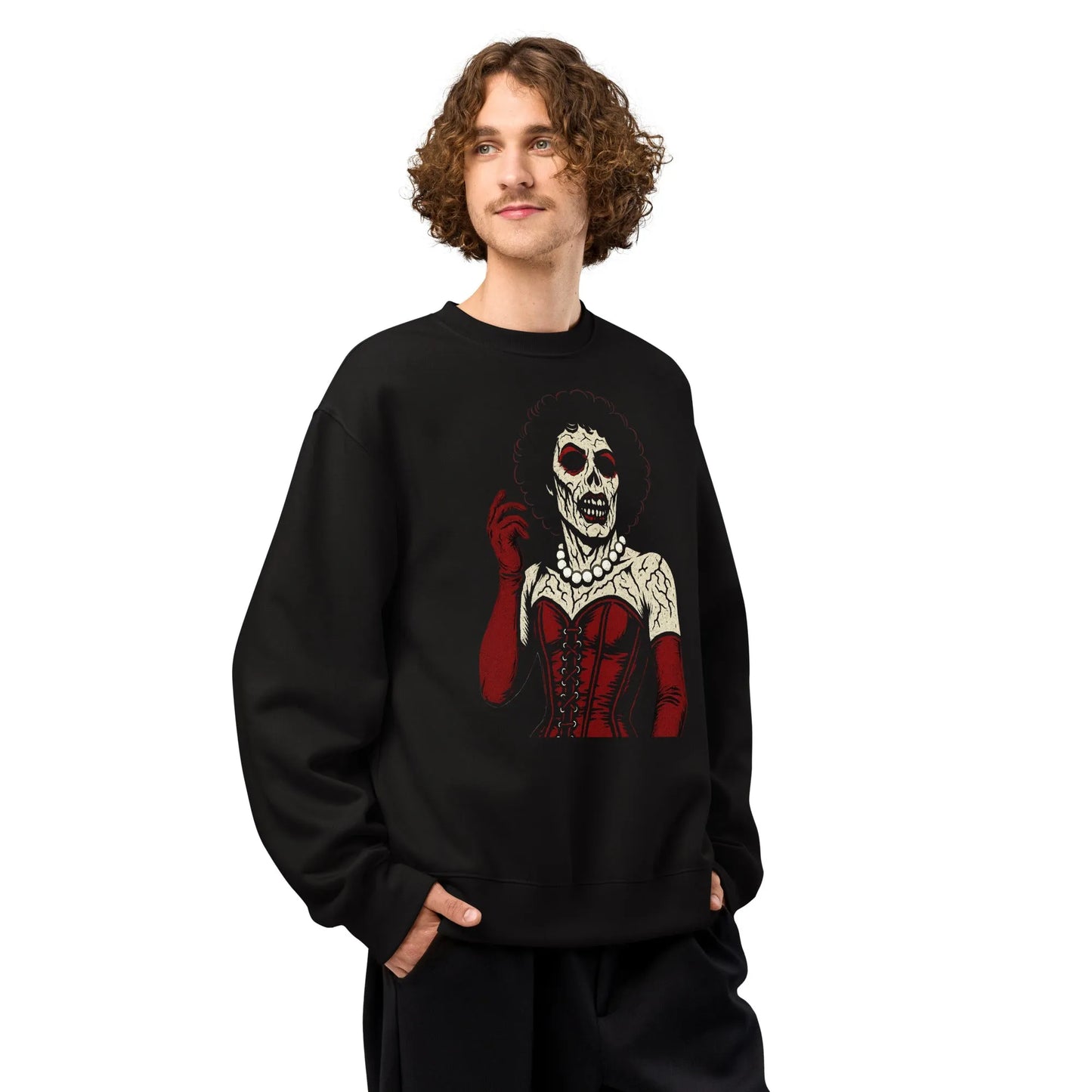 Print 'Rock'n Horror Zombie' Oversized Sweatshirt MILTTI