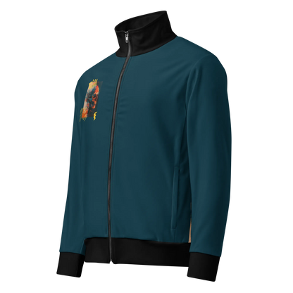 Print 'Skull Burn' Track Jacket MILTTI