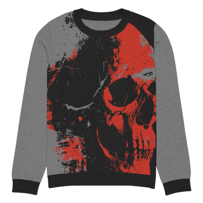 Print 'Skull Burn' Knitted Crew Neck Sweater MILTTI