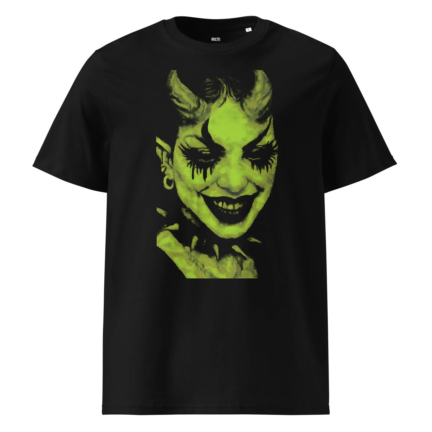 Print 'Sapphic Demon' Organic Tee Black MILTTI