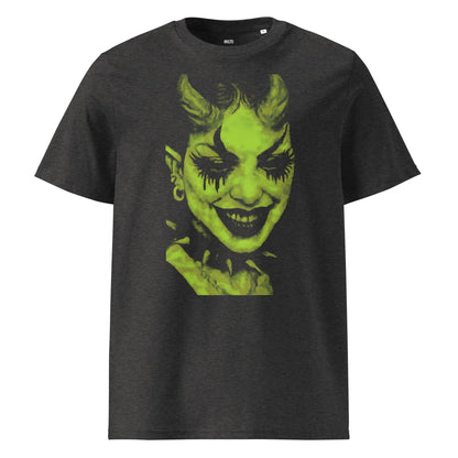 Print 'Sapphic Demon' Organic Tee Dark Heather Grey MILTTI