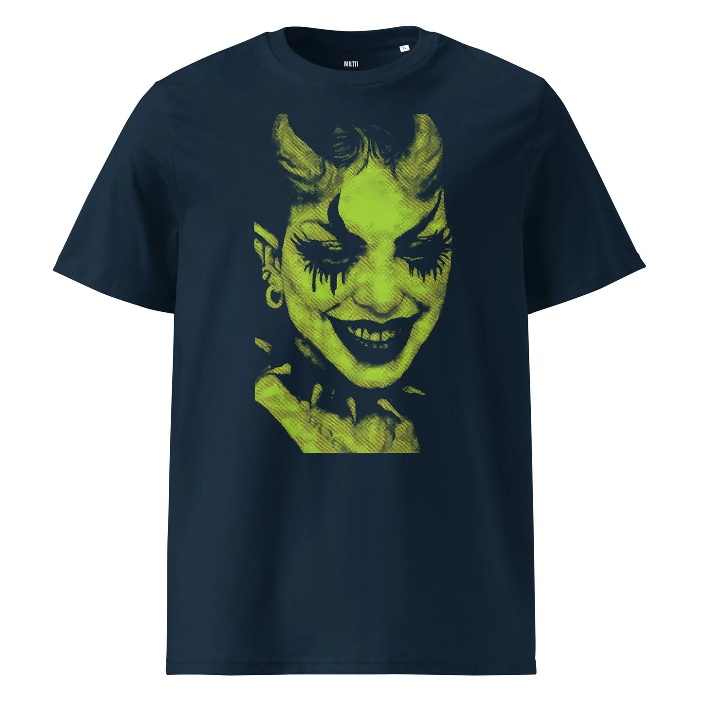 Print 'Sapphic Demon' Organic Tee French Navy MILTTI