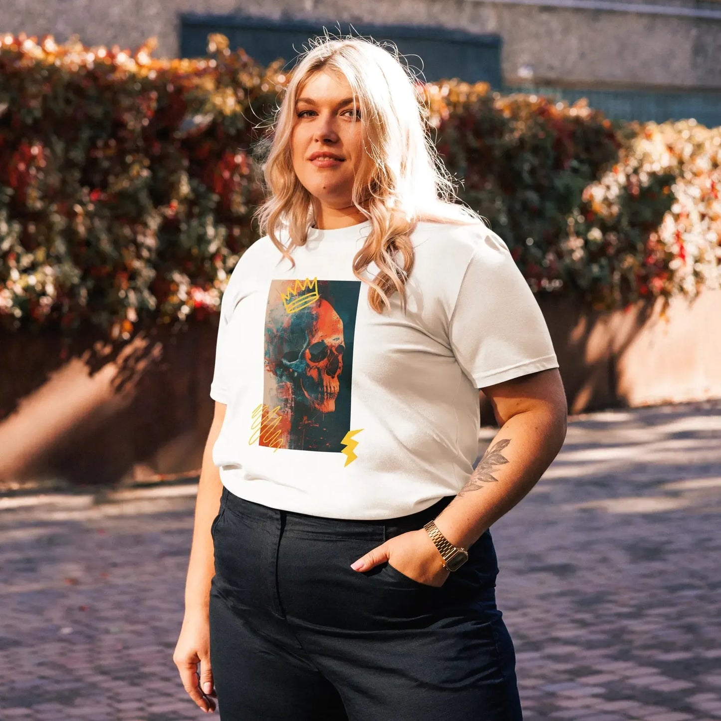 Print 'Skull Burn' Organic Cotton T-shirt MILTTI