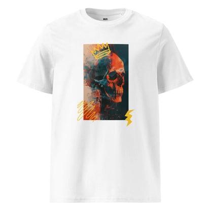 Print 'Skull Burn' Organic Cotton T-shirt White MILTTI