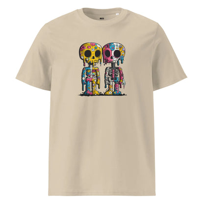 Print 'Skull Drip' Organic Cotton T-shirt Desert Dust MILTTI
