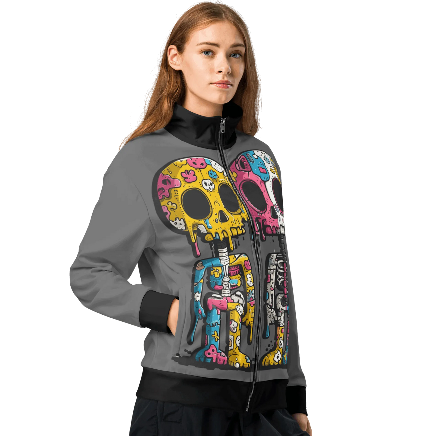 Print 'Skull Drip' Track Jacket MILTTI