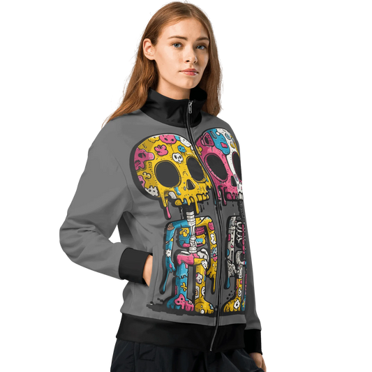Print 'Skull Drip' Track Jacket MILTTI