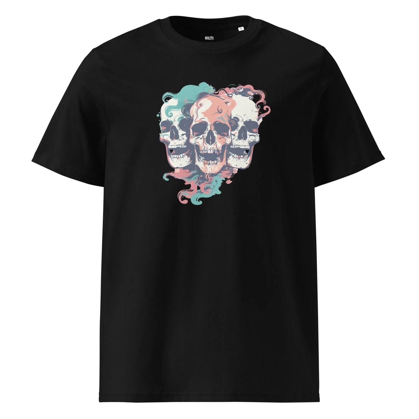 Print 'Skull Squad' Organic Cotton T-shirt Black MILTTI