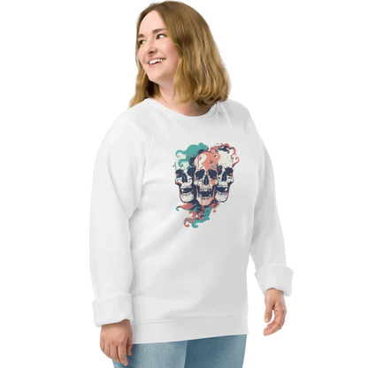 Print 'Skull Squad' Organic Raglan Sweatshirt MILTTI