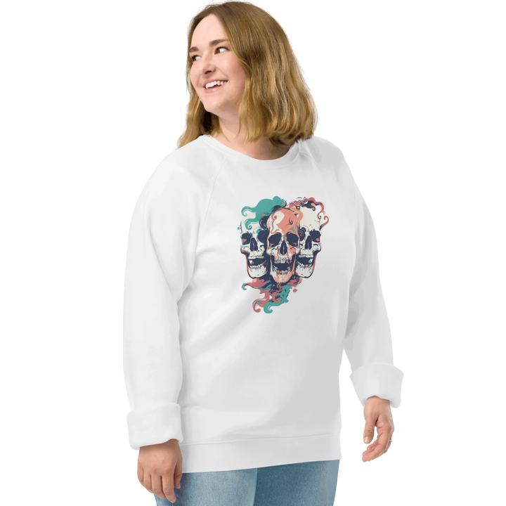 Print 'Skull Squad' Organic Raglan Sweatshirt MILTTI