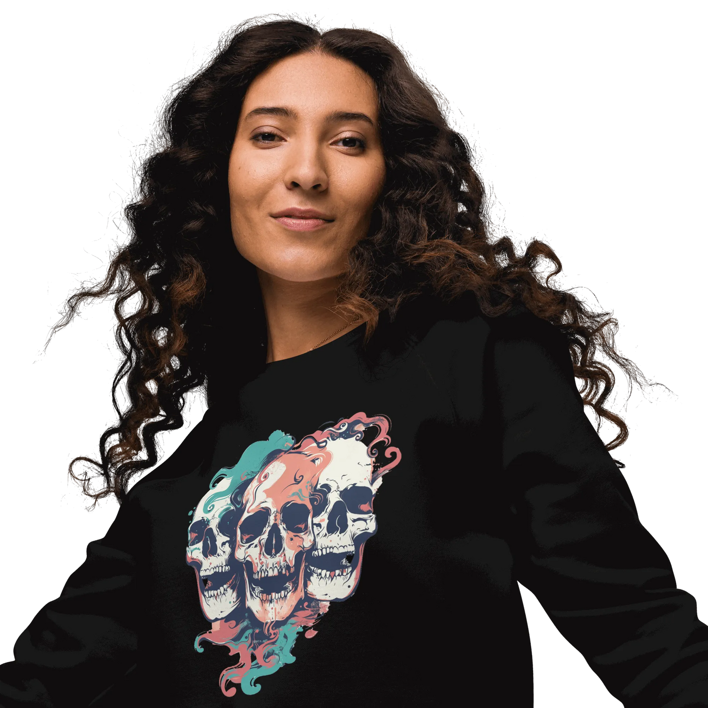 Print 'Skull Squad' Organic Raglan Sweatshirt MILTTI