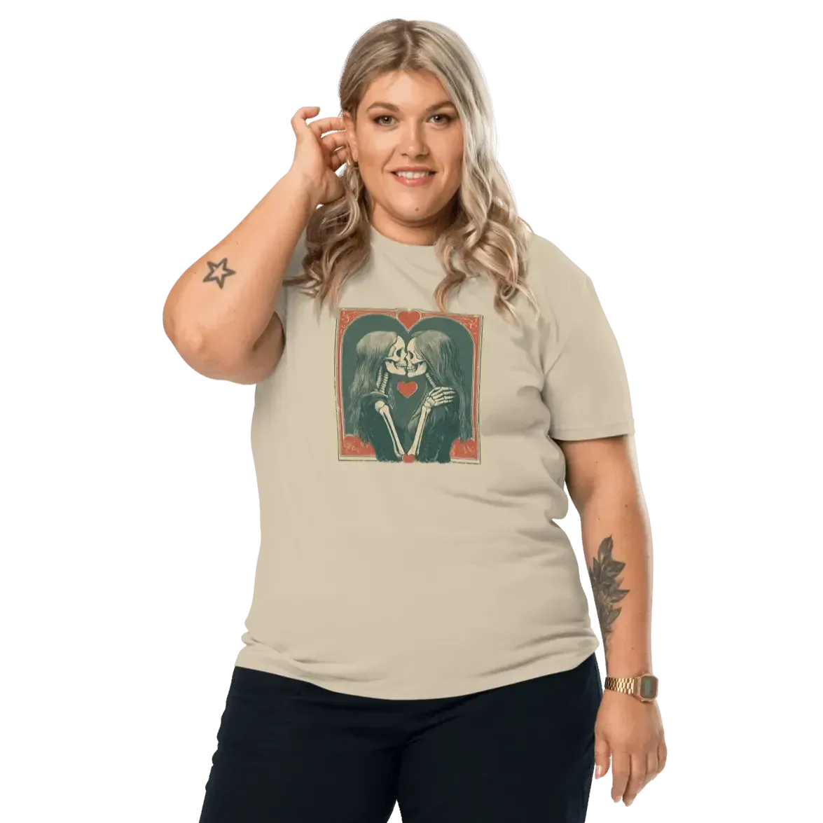 Print 'Skullmates' Organic Cotton T-shirt MILTTI