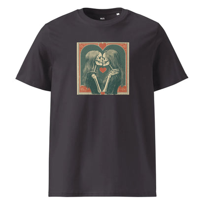 Print 'Skullmates' Organic Cotton T-shirt Anthracite MILTTI