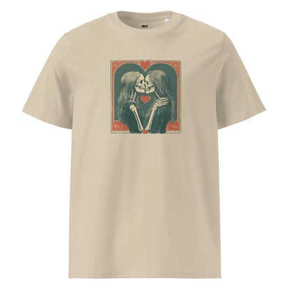 Print 'Skullmates' Organic Cotton T-shirt Desert Dust MILTTI