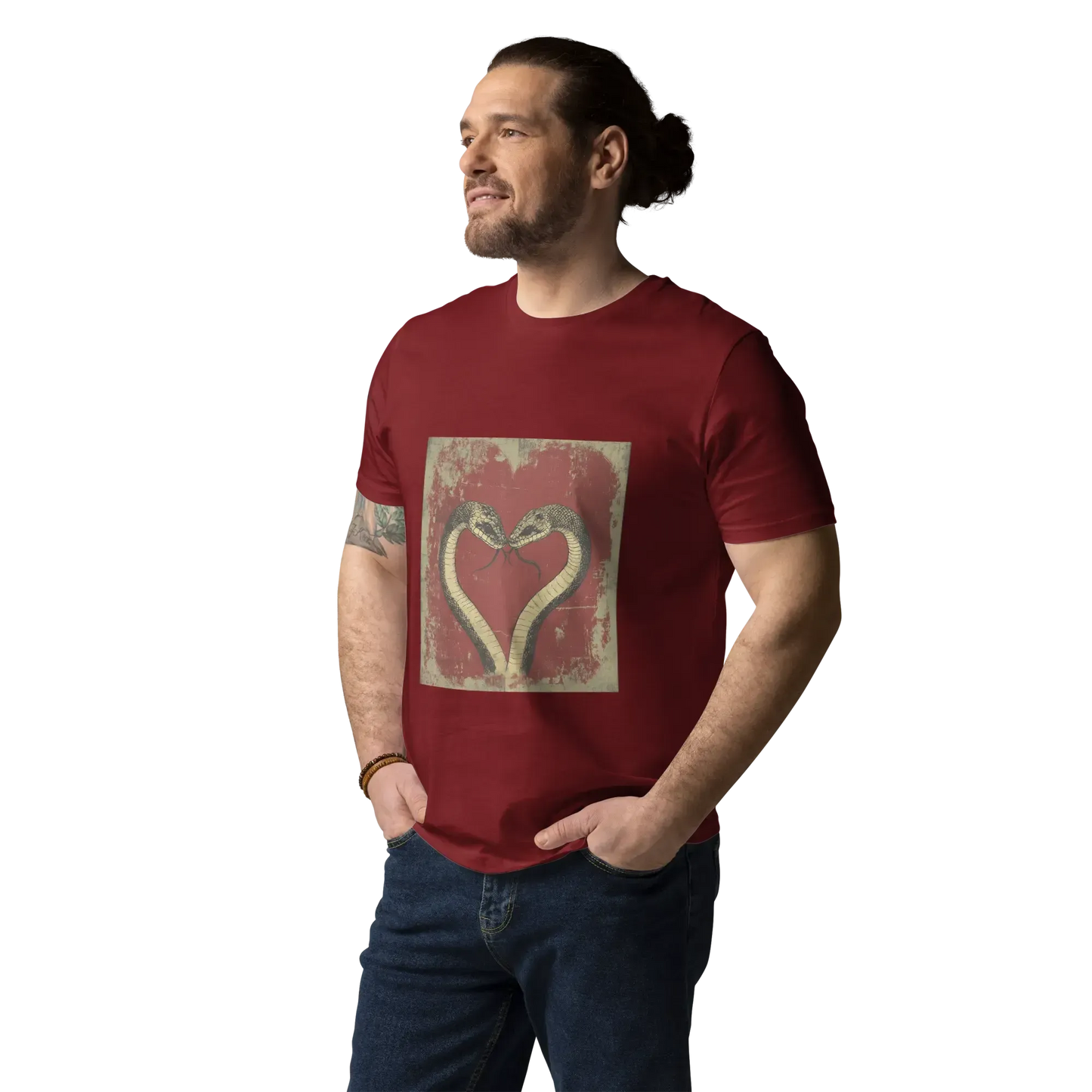 Print 'Snake Heart' Organic Cotton T-shirt MILTTI
