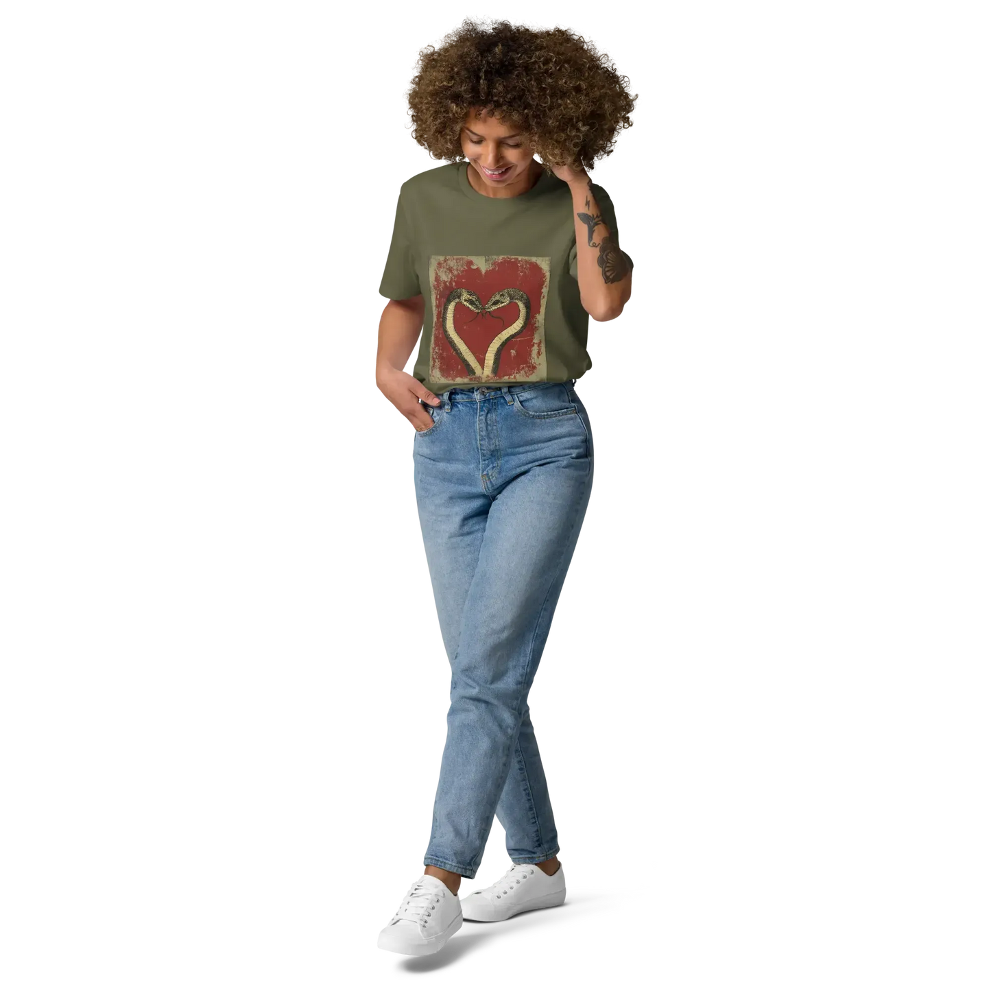 Print 'Snake Heart' Organic Cotton T-shirt MILTTI