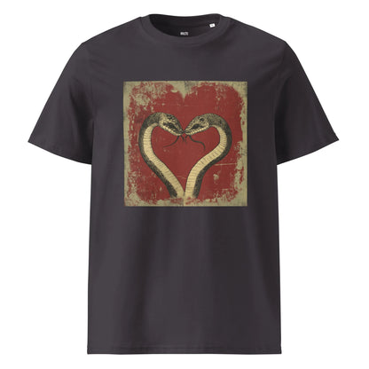 Print 'Snake Heart' Organic Cotton T-shirt Anthracite MILTTI
