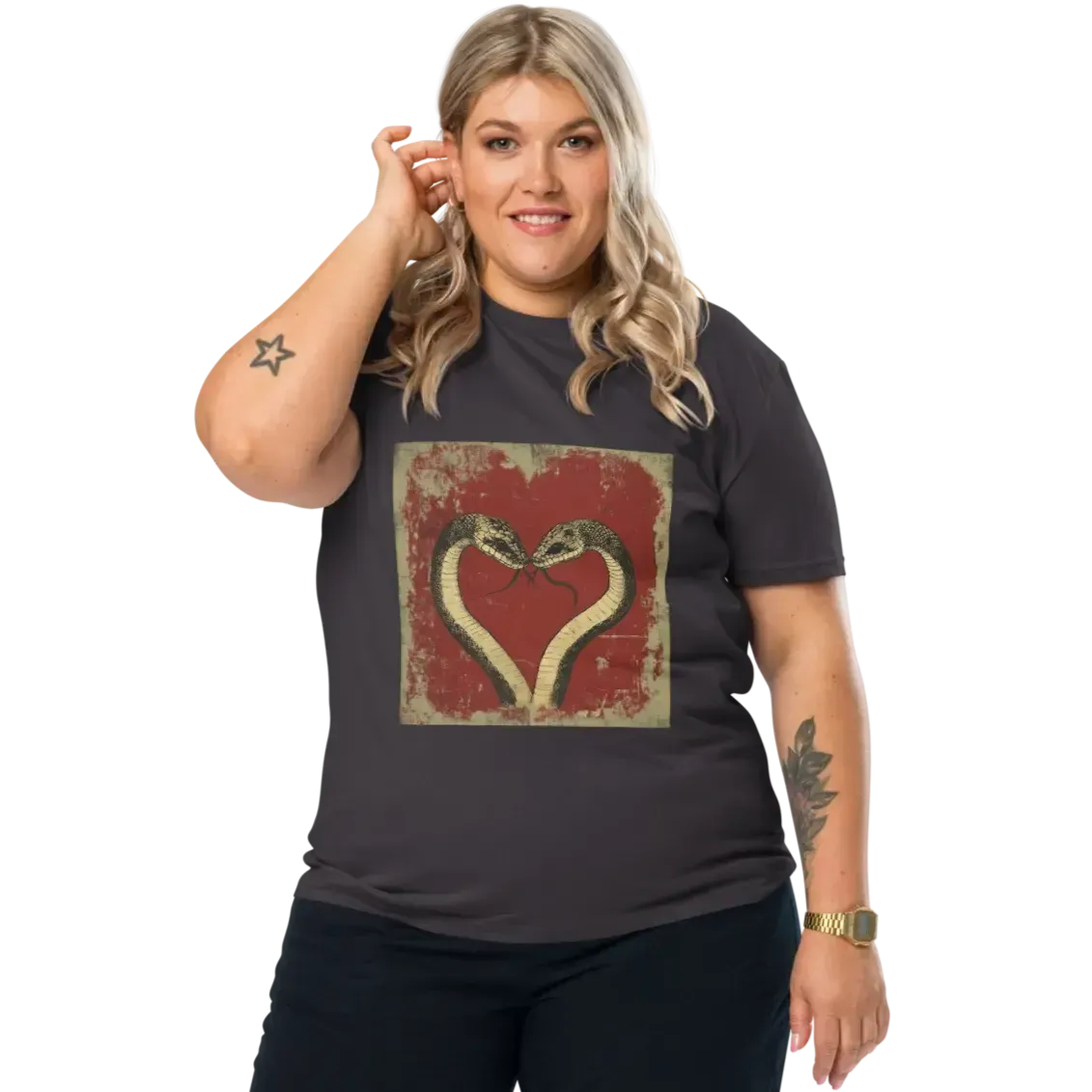 Print 'Snake Heart' Organic Cotton T-shirt MILTTI